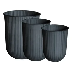 DBKD Set de 3 macetas Out stripe, Black Negro Sale