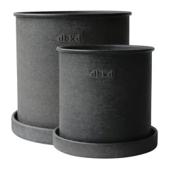 DBKD Set de 2 macetas Plant pot small, Black Negro Online