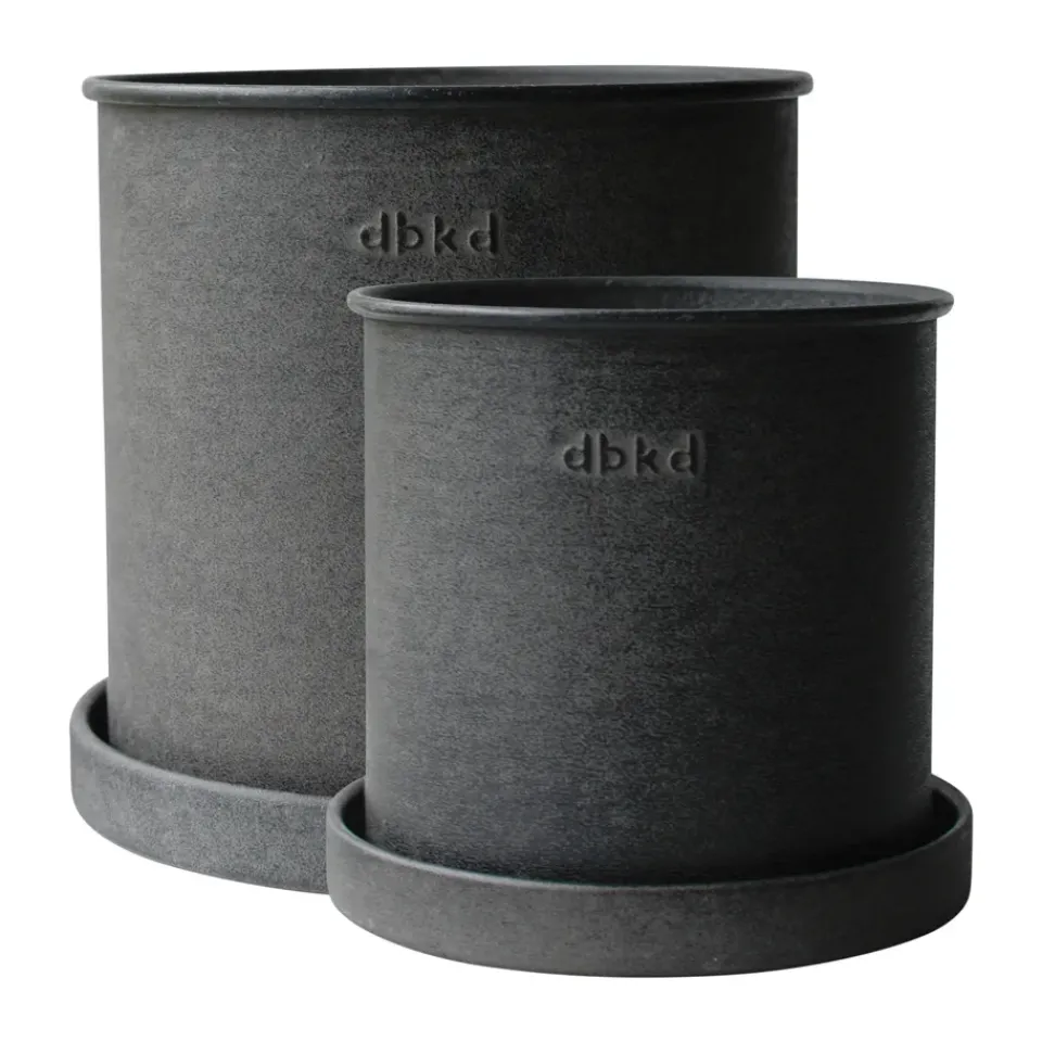 DBKD Set de 2 macetas Plant pot small, Black Negro Online