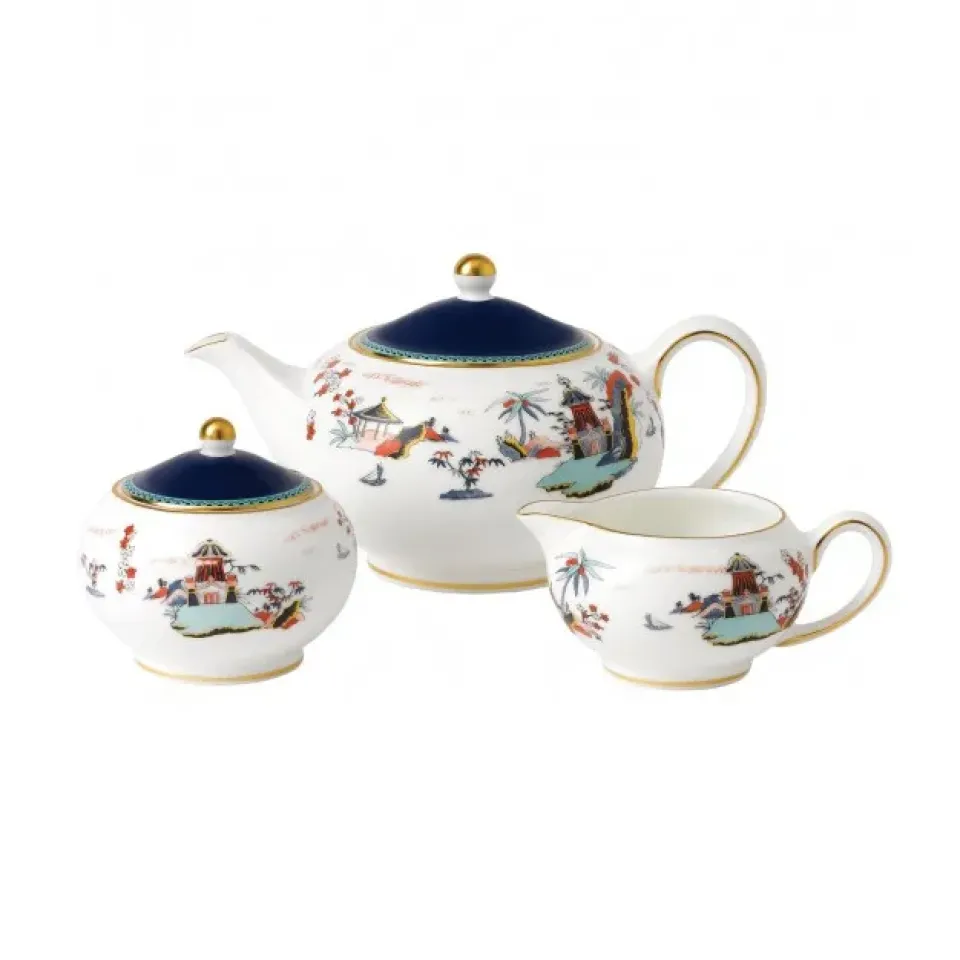 Wedgwood Set de servir té Wonderlust, 3 piezas AzulRojoBlanco Online