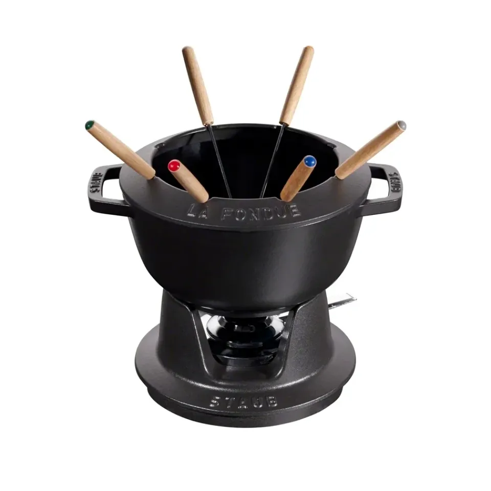 STAUB Set fondue 2,35 l, Negro Best