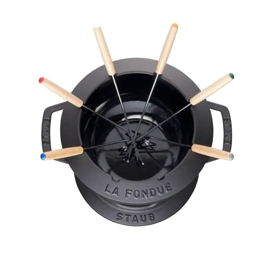 STAUB Set fondue 2,35 l, Negro Best