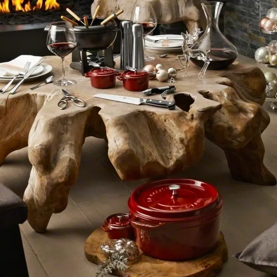 STAUB Set fondue 2,35 l, Negro Best