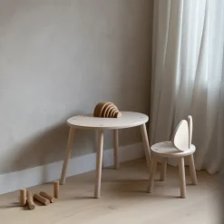 Nofred Set silla + mesa infantil Mouse, Abedul Beige