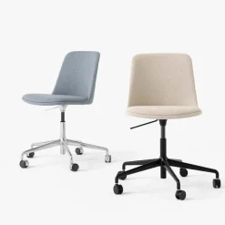 &Tradition Silla de oficina Rely HW31, Tela re-wool 718 grey, base negra Gris Online