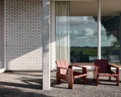 HAY Sillas De Terraza|Sillas De Jardín Y Sillas De Exterior<Sillón lounge Crate de pino lacado, hierro Rojo