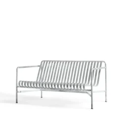 HAY Sofá lounge Palissade, Hot galvanised Plateado Outlet