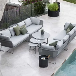 Cane-line Sofá modular Horizon, Natté light grey, izquierda Gris Online