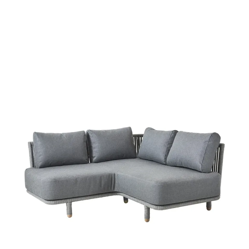 Cane-line Sofá modular Moments, , esquina, soft rope Gris Sale
