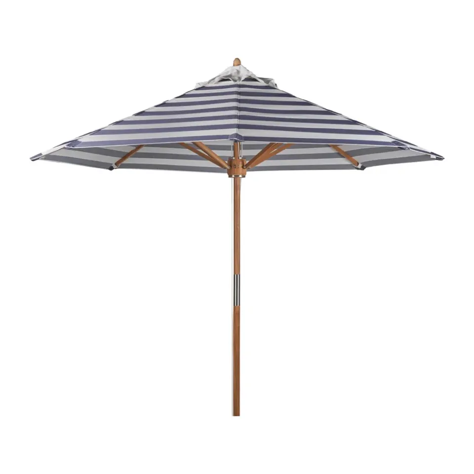 1898 Sombrilla Hisshult Ø270 cm, Blue stripe-teak Azul