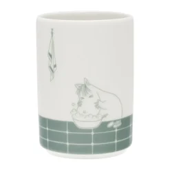 Moomin Arabia Soporte para cepillos de dientes Mumin, Hora del baño verde-blanco VerdeBlanco Sale
