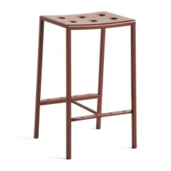 HAY Taburete de bar Balcony bajo 65 cm, hierro Rojo Clearance