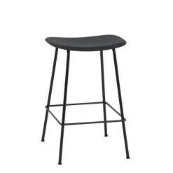 Muuto Taburete de bar Fiber Tube 65 cm, Negro Outlet