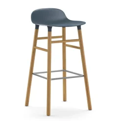 Normann Copenhagen Taburetes Altos<Taburete de bar Form Chair con patas de roble, Azul