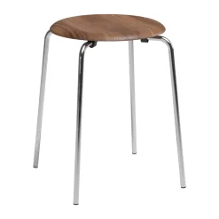 Fritz Hansen Taburetes<Taburete Dot, Nogal-cromo MarrónPlateado