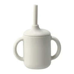 Scandi Living Tazas Infantiles<Taza con pajita Idun de silicona 120 ml, Vanilla Blanco