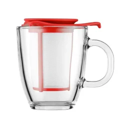 Bodum Taza de té con filtro Yo-Yo, Rojo Clearance