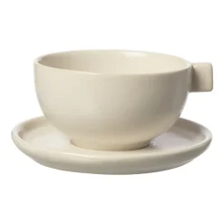 ERNST Tazas De Té<Taza de té y platillo 7,5 cm, arena blanca Blanco