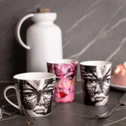 Carolina Gynning Taza Golden Butterfly 35 cl, Black-white NegroBlanco Online