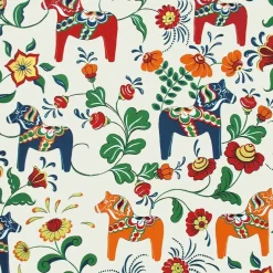 Arvidssons Textil Tela Leksand, beige AzulVerdeAmarilloNaranjaRojo