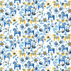 Arvidssons Textil Tela Leksand mini, amarillo-azul AzulAmarilloBlanco Online