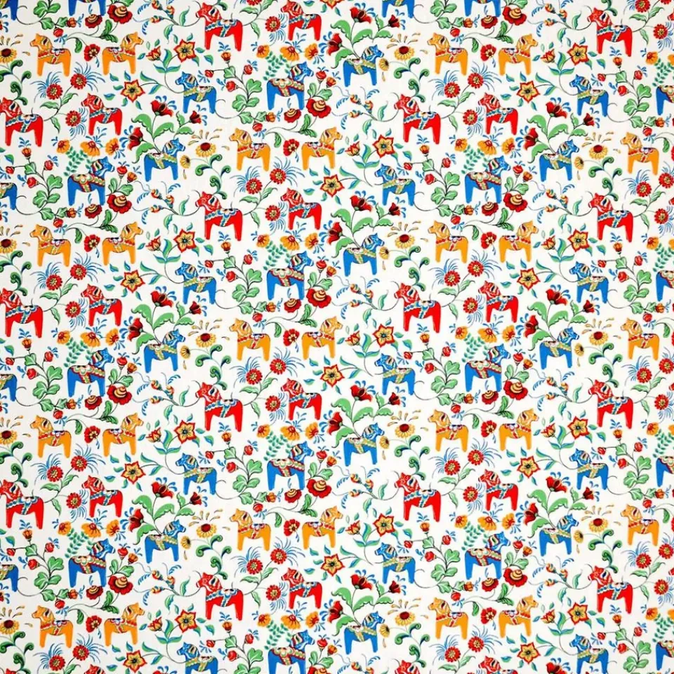 Arvidssons Textil Tela Leksand mini, beige AzulVerdeNaranjaRojoBlanco Best