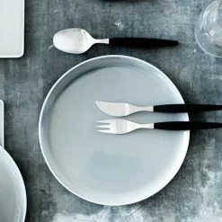 Gense Cubiertos De Mesa<Tenedor de mesa Focus de Luxe, Acero inoxidable PlateadoNegro