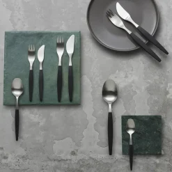 Gense Cubiertos De Mesa<Tenedor de mesa Focus de Luxe, Acero inoxidable PlateadoNegro