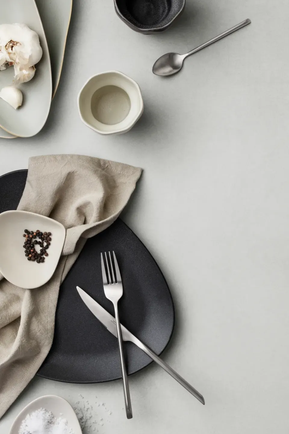 Broste Copenhagen Cubiertos De Mesa<Tenedor de mesa Sletten, Flana satin forged Plateado