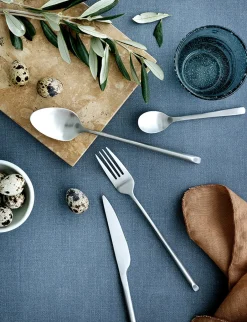 Broste Copenhagen Cubiertos De Mesa<Tenedor de mesa Sletten, Flana satin forged Plateado