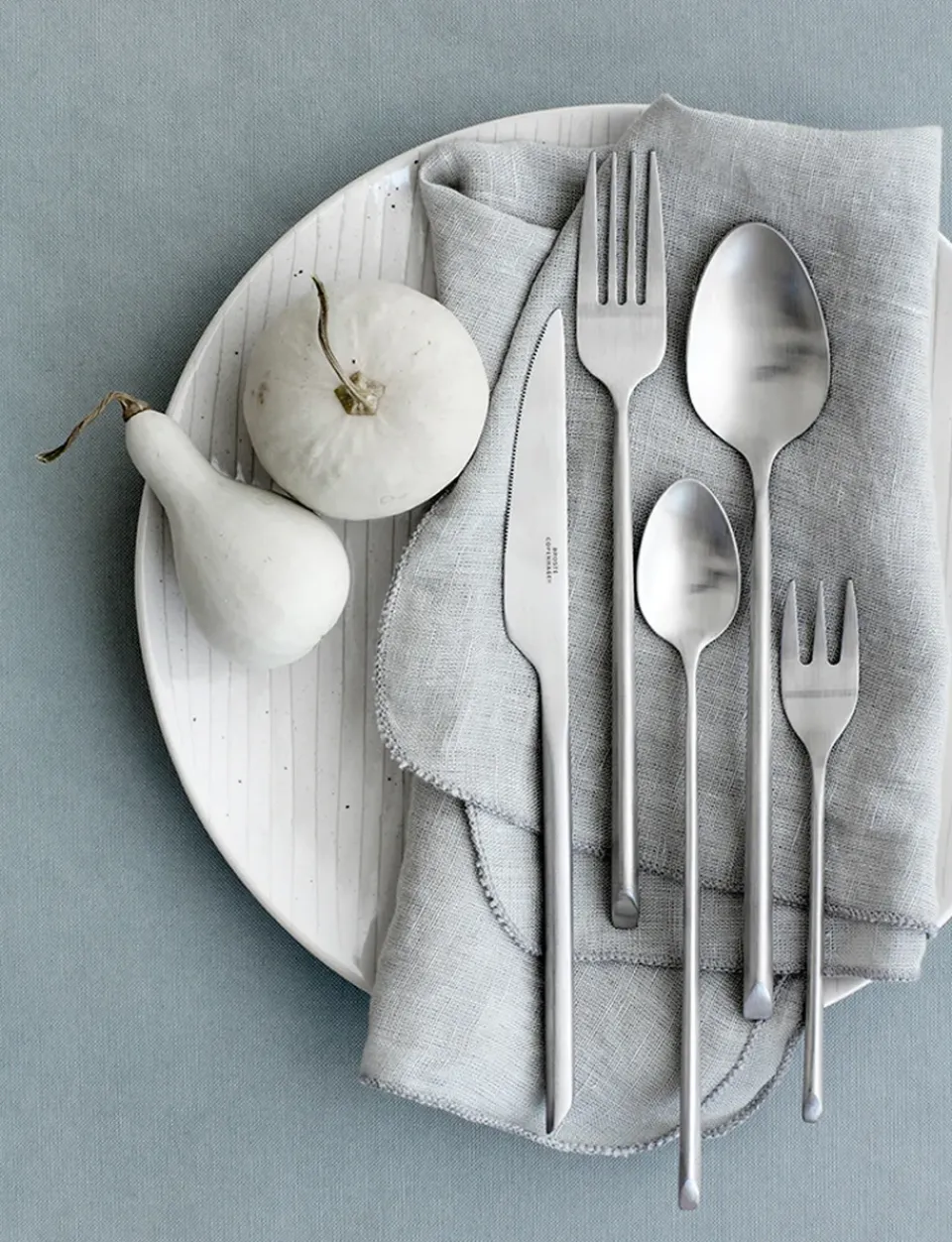 Broste Copenhagen Cubiertos De Mesa<Tenedor de mesa Sletten, Flana satin forged Plateado