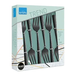 Amefa Tenedores de postre Felicity 15,6 cm 6-pack, Negro Hot