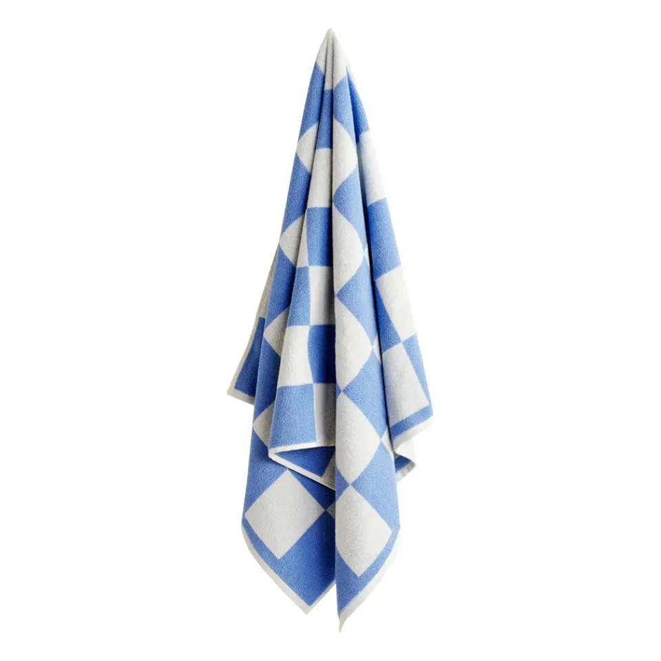 HAY Toalla de baño Check 70x136 cm, Sky blue Azul Best
