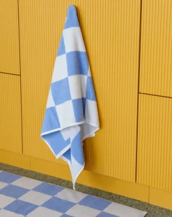 HAY Toalla de baño Check 70x136 cm, Sky blue Azul Best