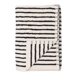 Scandi Living Toalla de baño Drift 70x140 cm, Blanco-negro BlancoNegro New