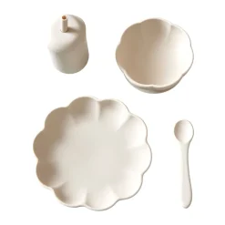 Jack o Juno Juegos De Vajilla|Vajillas Infantiles<Vajilla infantil Little Poppy 4 piezas, Cream Beige