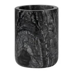 Mette Ditmer Vaso portacepillos Marble 10 cm, Negro-gris NegroGris Discount