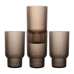 Sagaform Vasos De Plástico<Vasos para bebida Billi 43 cl, pack de 4, Marrón